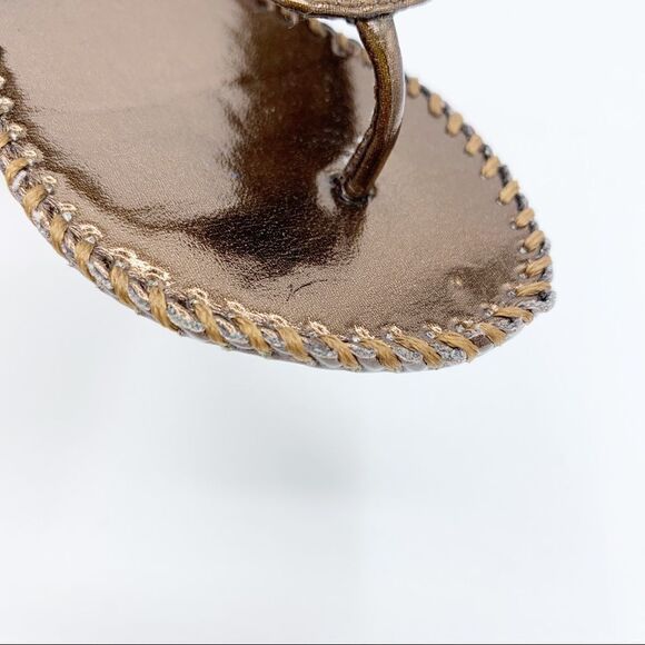 Kenneth Cole Reaction Child/Toddler Bronze Bling Baby Dress Sandals 5 - Picture 7 of 11